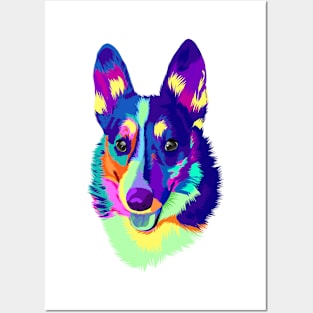 Colorful funny dog Posters and Art